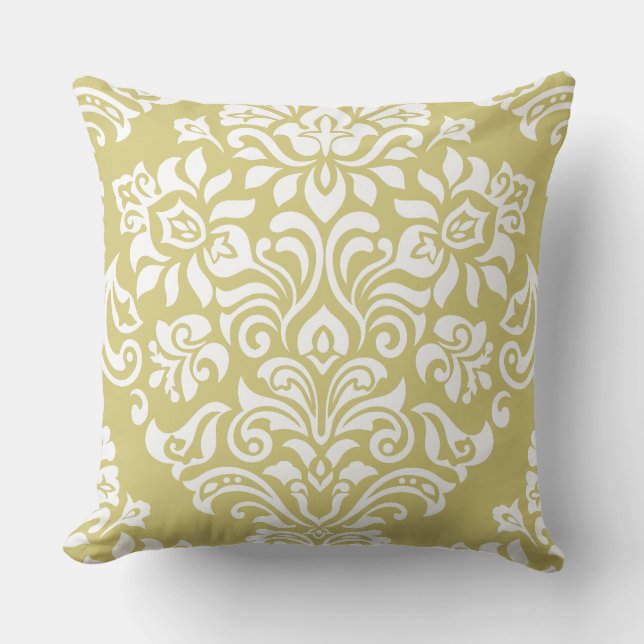 Mooie, stijlvolle Floral Damask Kussen (Voorkant)