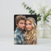 Mooie stijlvolle foto Dank je wel   Bedankkaart (Staand voorkant)