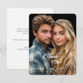 Mooie stijlvolle foto Dank je wel   Bedankkaart (Voorkant / Achterkant)