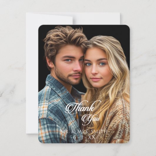 Mooie stijlvolle foto Dank je wel   Bedankkaart (Voorkant)