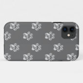 Mooie stijlvolle pootafdruk op donkergrijs Case-Mate iPhone case (Achterkant (horizontaal))