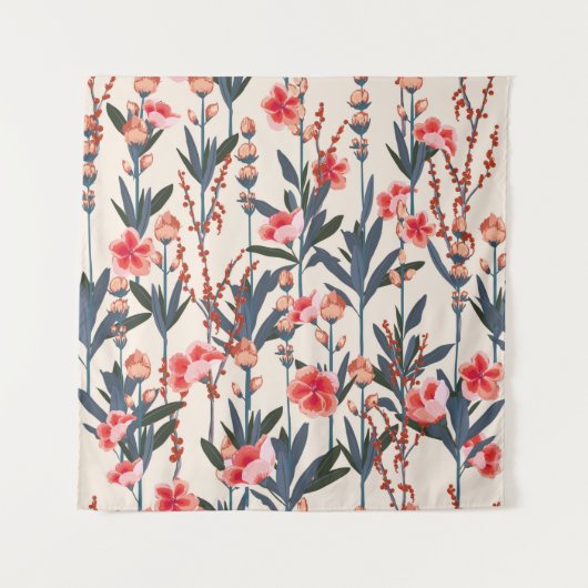 Mooie, stijlvolle tuinfloralen in de ma wandkleed (Voorkant)