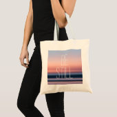 Mooie, stilstaande oceaanzonneschijn tote bag (Voorkant (product))