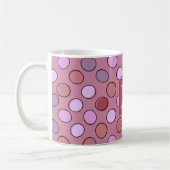 Mooie Stippen Roze Patroon Monogram Koffiemok (Links)