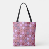 Mooie Stippenpatroon Roze Tote Bag (Achterkant)