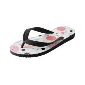 Mooie stippenpatroon wit kinder teenslippers (Schuin)