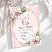 Mooie Stof Roze Bloemige Groene Sweet Sixteen 