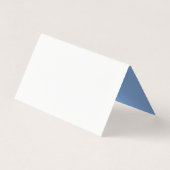 Mooie stoffige blauwe bloemen trouwplaats kaart (Achterkant)