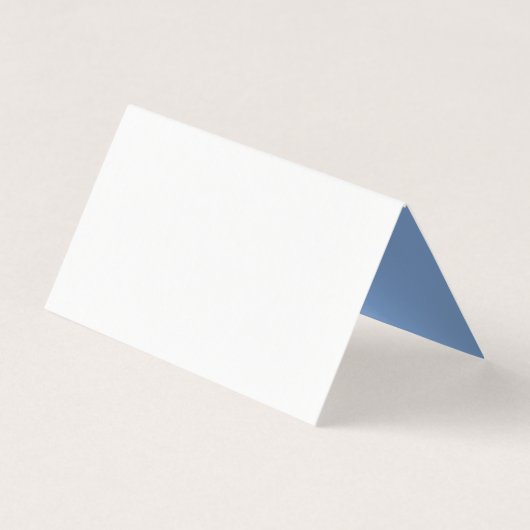 Mooie stoffige blauwe bloemen trouwplaats kaart (Achterkant)