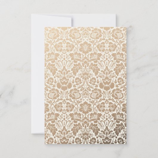 Mooie stoffige bloemenbruiloft uitnodiging (Achterkant)