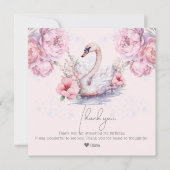 Mooie Stoffige Roze Ballerina Verjaardag Bedankkaart (Voorkant)