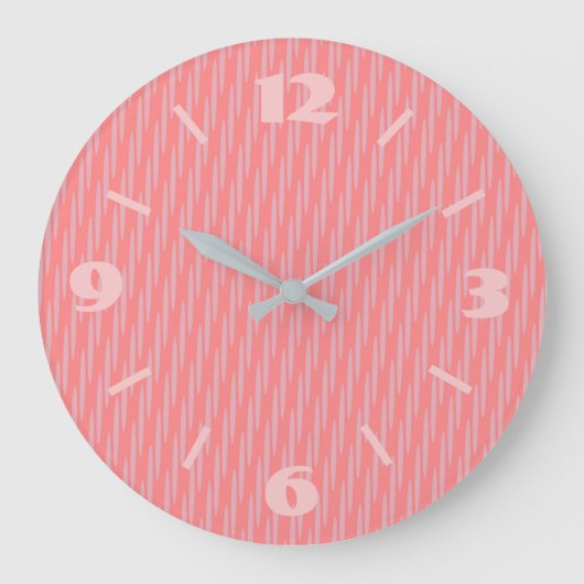 Mooie stoffige roze wandklok (Voorkant)