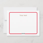 Mooie stokstaartjes rode platte kerstkaart (Achterkant)