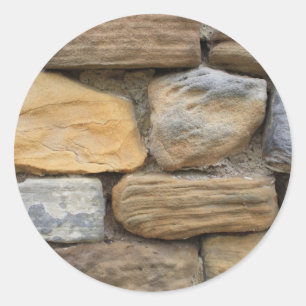 Mooie Stone Wall-stickers Ronde Sticker