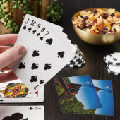 Mooie stoomlocomotief boven een brug JS8419 Pokerkaarten (Insitu)