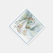Mooie Stork Baby Boy Shower Servetten (Hoek)