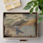 Mooie Stormachtige Kust Vuurtoren Decoupage Tissuepapier (Geschenk)