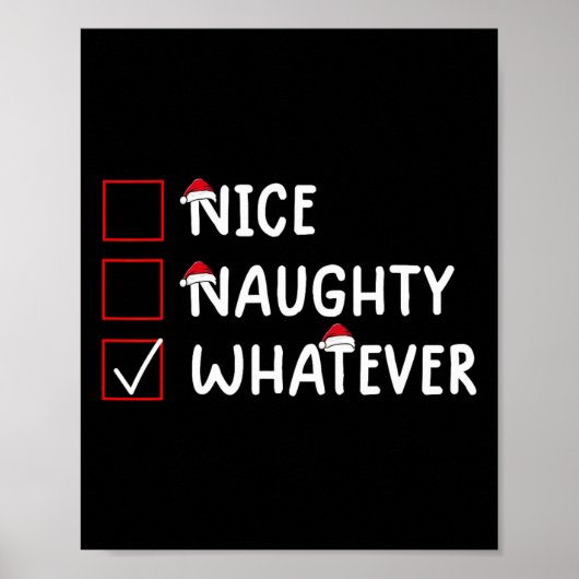 Mooie stout wat Schattigee kerst Poster (Voorkant)