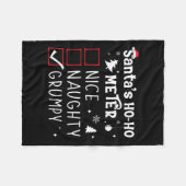Mooie stoute kerst lijst Grumpy Santa Cl Fleece Deken (Voorkant (Horizontaal))