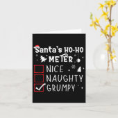 Mooie stoute kerst lijst Grumpy Santa Cl Kaart (Gele Bloem)
