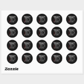 Mooie stoute kerst lijst Grumpy Santa Cl Ronde Sticker (Vel)