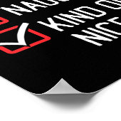 Mooie stoute lijst soort leuke-achtige kerst poster (Hoek)