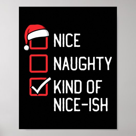 Mooie stoute lijst soort leuke-achtige kerst poster (Voorkant)