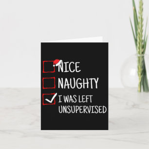 Mooie stoute links zonder toezicht grappige kerst kaart