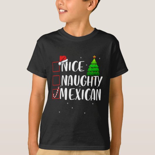 Mooie stoute Mexicaanse kerst matching top (Voorkant)