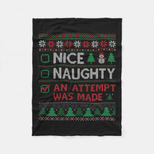 Mooie stoute poging werd gemaakt Sinterklaas grapp Fleece Deken