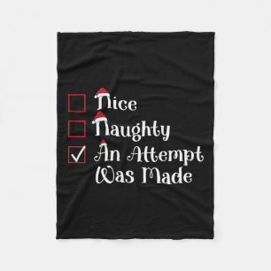 Mooie stoute poging werd Schattige kerstmis gemaak Fleece Deken