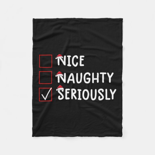 Mooie stoute serieus Schattigee kerst Fleece Deken (Voorkant)
