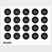 Mooie stoute serieus Schattigee kerst Ronde Sticker (Vel)
