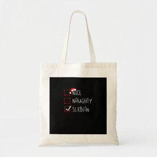 Mooie stoute Servische Kerstmis erfgoedtas Tote Bag