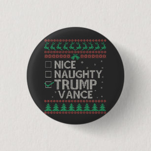 Mooie stoute Trump Vance verkiezing lelijke trui Ronde Button 3,2 Cm