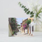 Mooie straat in Rhodes Old Town Briefkaart (Staand voorkant)