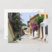 Mooie straat in Rhodes Old Town Briefkaart (Voorkant / Achterkant)