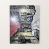Mooie Straat Sneeuw Scene Legpuzzel (Verticaal)