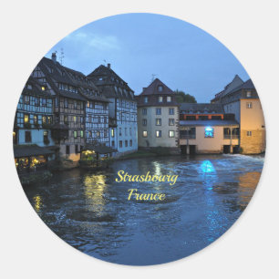 Mooie Straatsburg, Frankrijk (gelabeld) Ronde Sticker