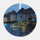 Mooie Straatsburg, Frankrijk Glas Ornament (Achterkant)