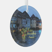 Mooie Straatsburg, Frankrijk Glas Ornament (Voorkant Rechts)
