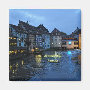 Mooie Straatsburg, Frankrijk (met opschrift) Magneet