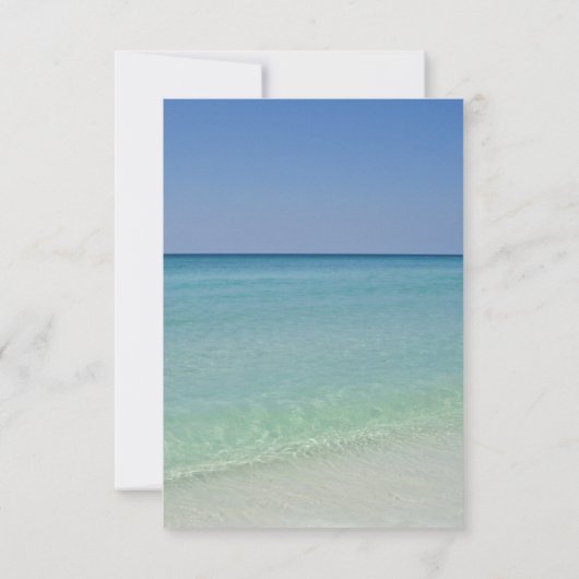 Mooie strand bruiloft met maaltijd keuzes RSVP kaartje (Achterkant)