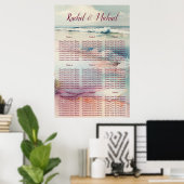 Mooie strand bruiloft poster