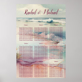 Mooie strand bruiloft poster