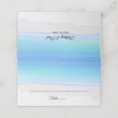 Mooie Strand bruiloft zitplaats kaart Plaatskaartje (Buitenkant ongevouwen)