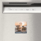 Mooie strand digitale zwangerschapsaankondiging  magneet (Insitu (Vaatwasser))