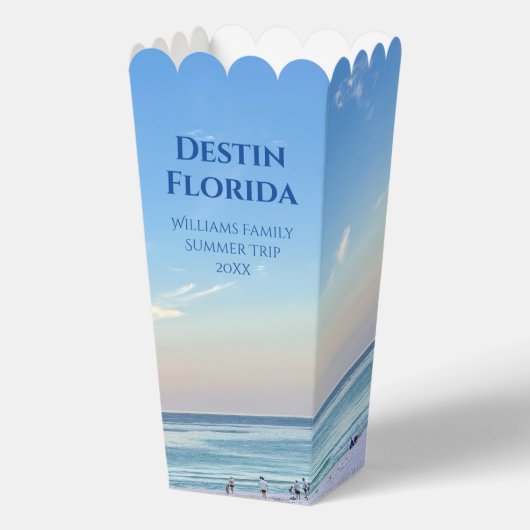 Mooie strand evenement aangepaste oceaan fotografi bedankdoosjes (Voorkant)