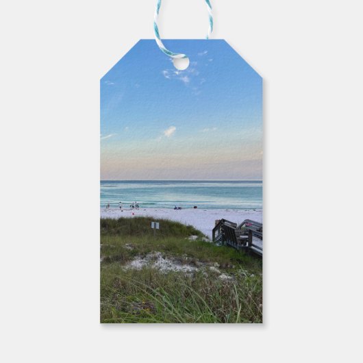 Mooie strand evenement aangepaste oceaan fotografi cadeaulabel (Achterkant)