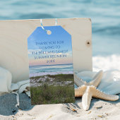 Mooie strand evenement aangepaste oceaan fotografi cadeaulabel